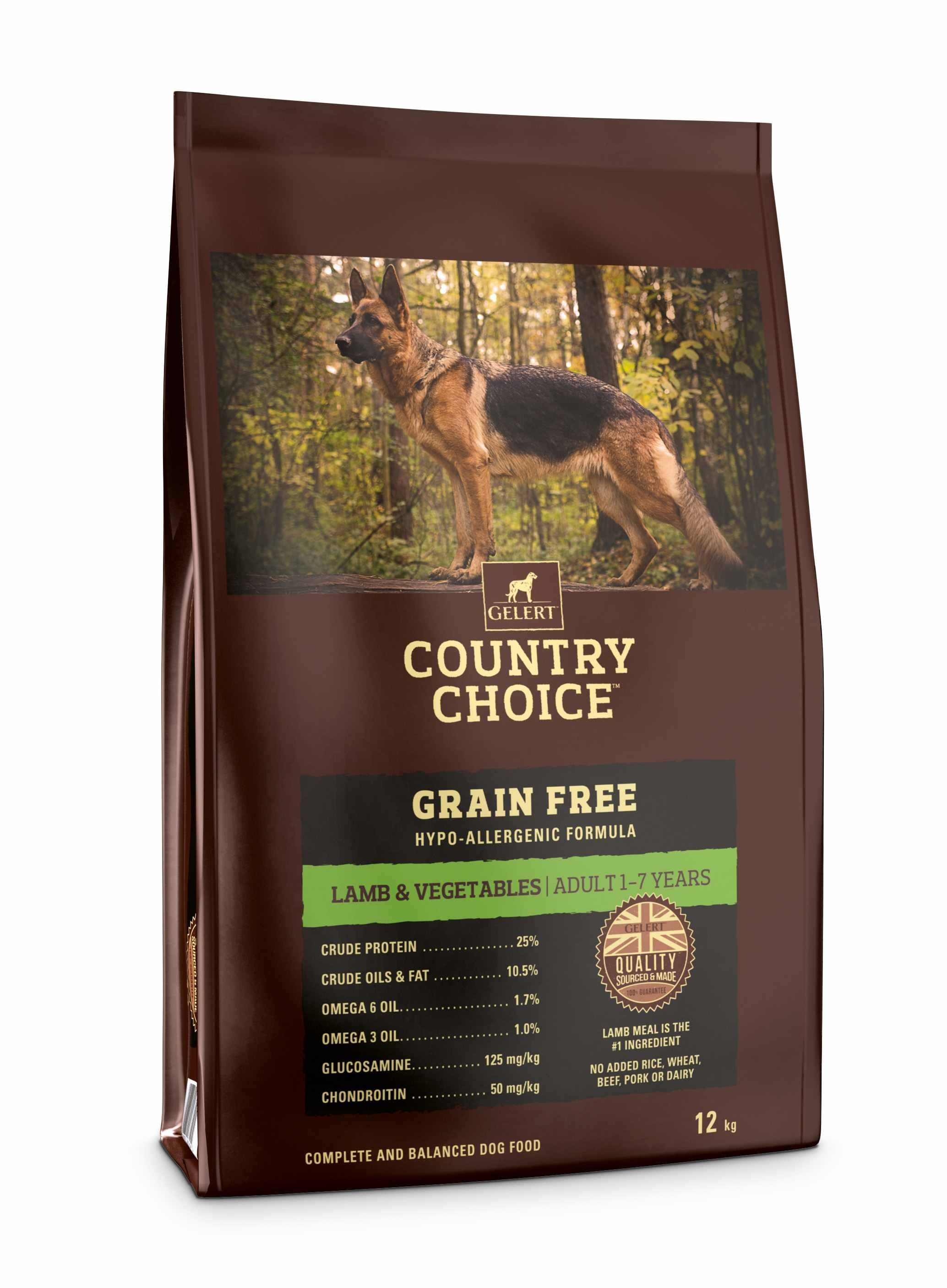 Country Choice Grain Free Lamb & Veg Dry Dog Food  - 2kg